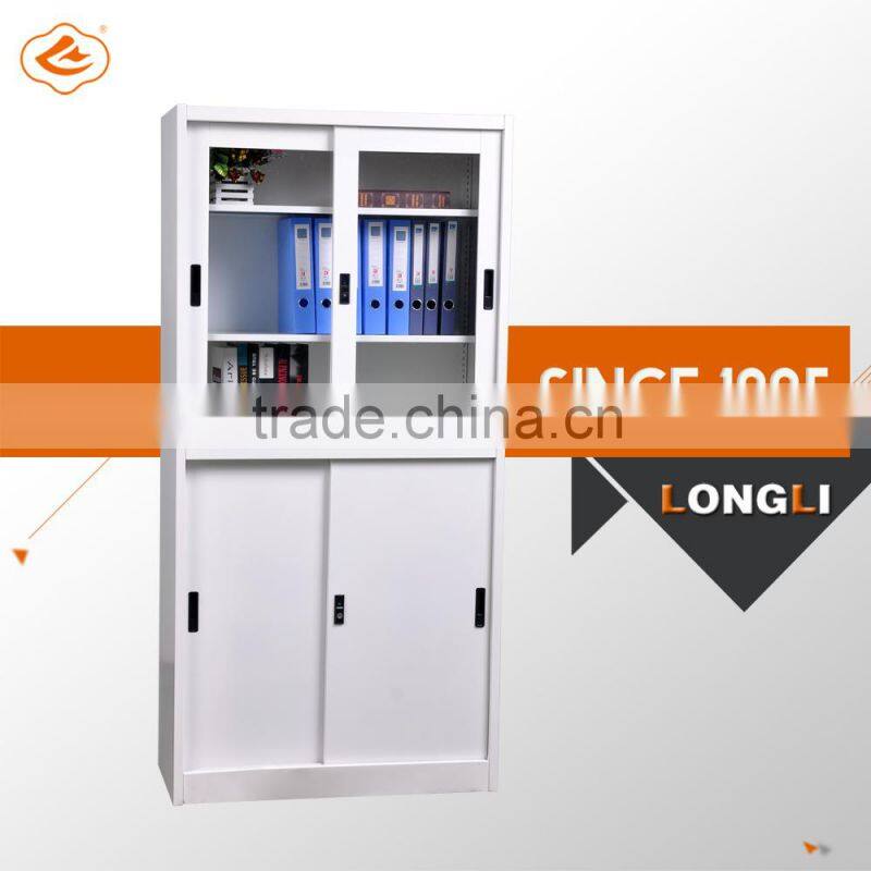 glass door display/steel/metal cupboard modern file loker cabinet