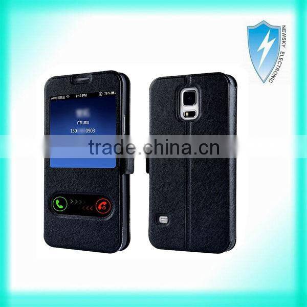 Manufacturer View Window case Leather Cover Case For Samsung S6