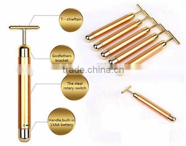 24K gold top quality cheap massager bar