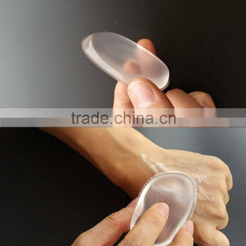 Wholesale clear beauty cosmetic powder silisponge makeup silicone sponge for blending
