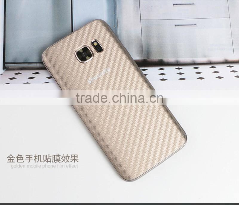 Durable 3D Anti-fingerprint Clear Carbon Fiber Back Film Screen Protector Protective Guard For Samsung Galaxy S7 Edge Vynil