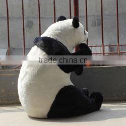 Life sized artificial cuddly furry kungfu panda toy