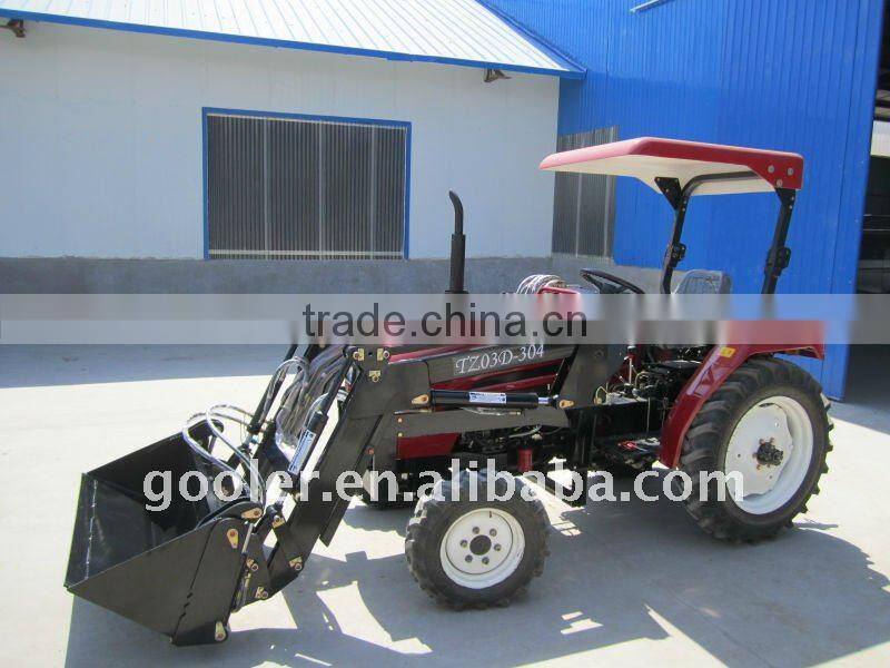 LZ304,30HP, 4WD mini garden tractors fit with 4in1 front end loader, mini garden tractor loader