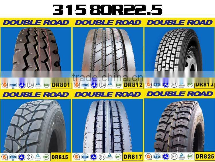 2016 new produce DOUBLE ROAD brand truck tire 315/80R22.5