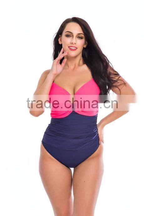2016 hot sexy fat women one piece plus size swimwear