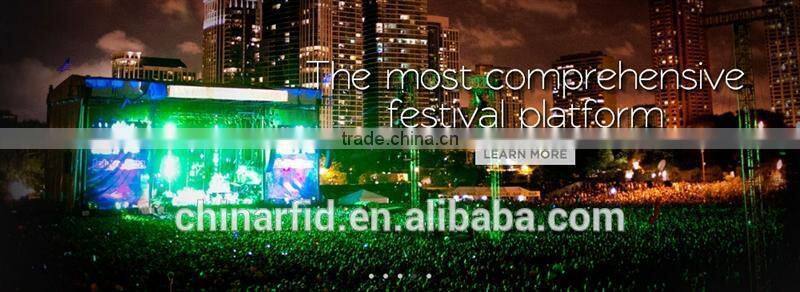 Flexible Fabric RFID Cashless Wristbands with NTAG203/213/216 Chip