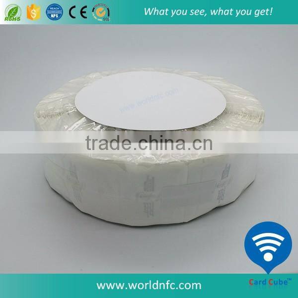 25mm Round Paper RFID Label Sticker Tag NTAG216