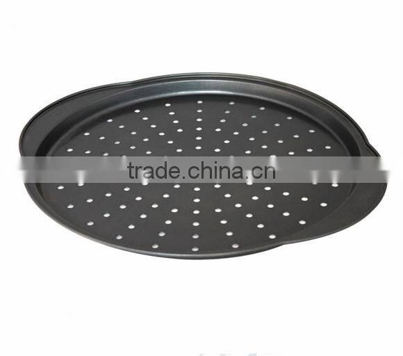 Carbon steel perforated pizza pan & Non-toxic pan