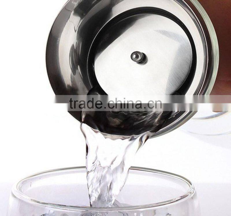 Glass Drip-free Carafe with Stainless Steel Silicone Flip-top Lid, Hot and Cold Water Pitcher, Tea/Coffee Maker