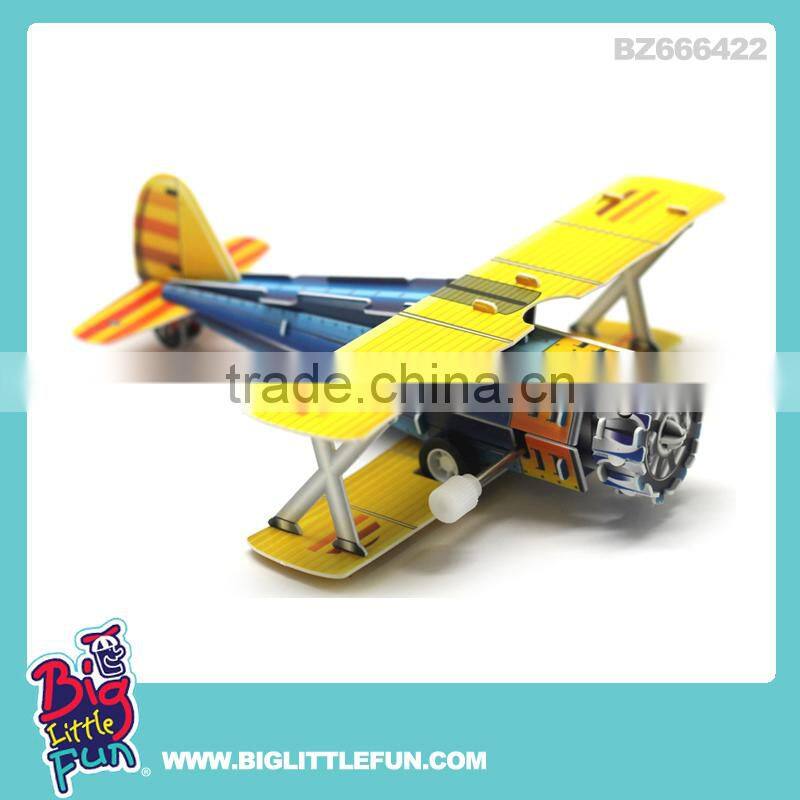 DIY 3d puzzle toy wind up motorcycle