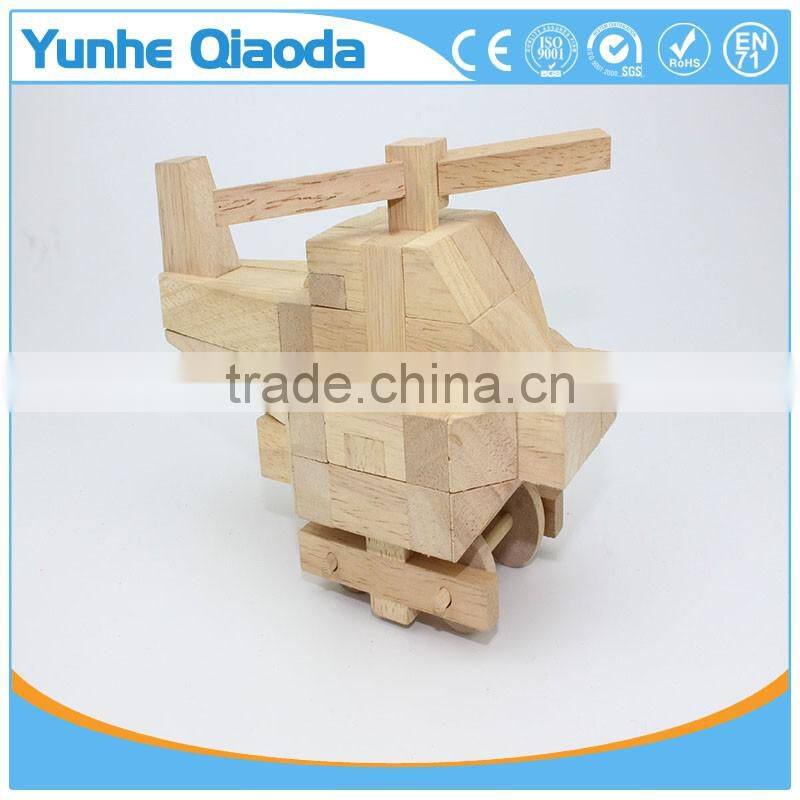 helicopter Woodcraft Kit Assemble Paint DIY 3D Puzzle Toys for Kids Adults the Best Birthday Gift