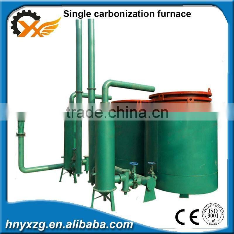 Yuxiang machinery factory supply smokeless continuously working charcoal retort kiln