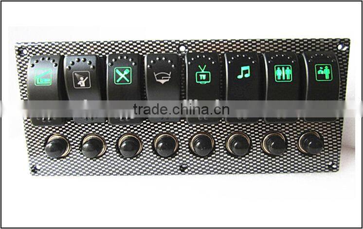 Boat Marine Rocker Switch Panel 8 switches