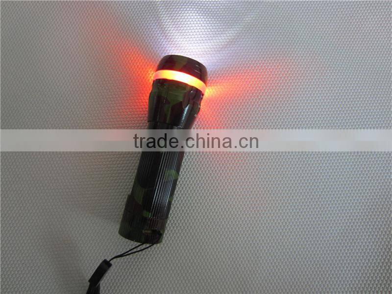 3 Different Modes Camouflage Pattern Emergency Torch Light With