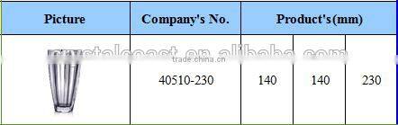 machine glass flower vase of crystal by wholesale