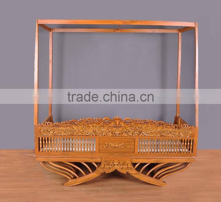 Thailand Style Wood Carved Long Chair, Southeast Furniture Exquisite Handcarving Leisure Sofa Chair (BF01-X1169)