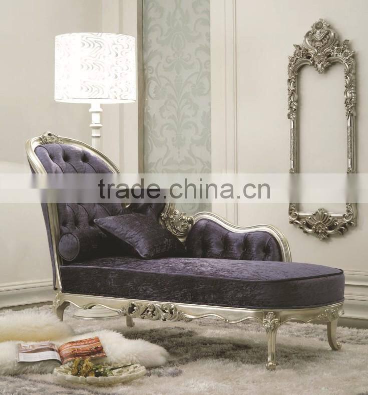 New design European style wooden living room two-seat sofa with hand carving