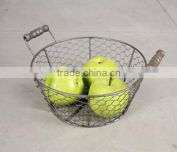 Mini Rectangular Wire Mesh Utility Basket with Side Handles