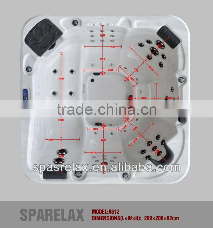 2013 Beauty Spa/Massage turbo spa for 6 Person with LED lights