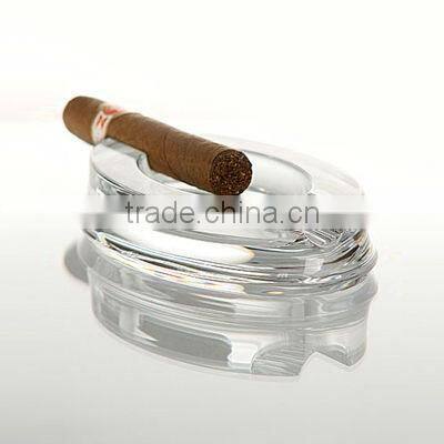 oval k9 crystal cigar ashtray