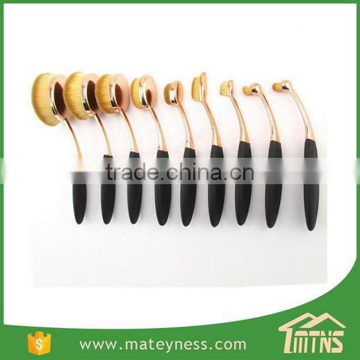 Toothbrush Shaped Oval Makeup Brush Set