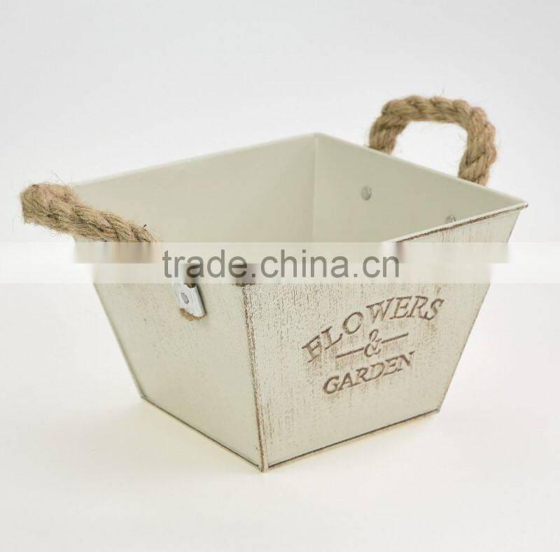 cheap home & garden outdoor hanging galvanized metal bucket vase