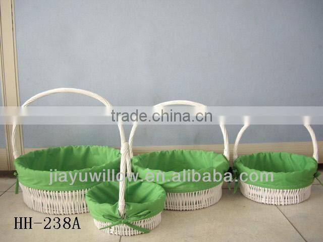 Yellow Painted Willow Basket w/ Candle Shade