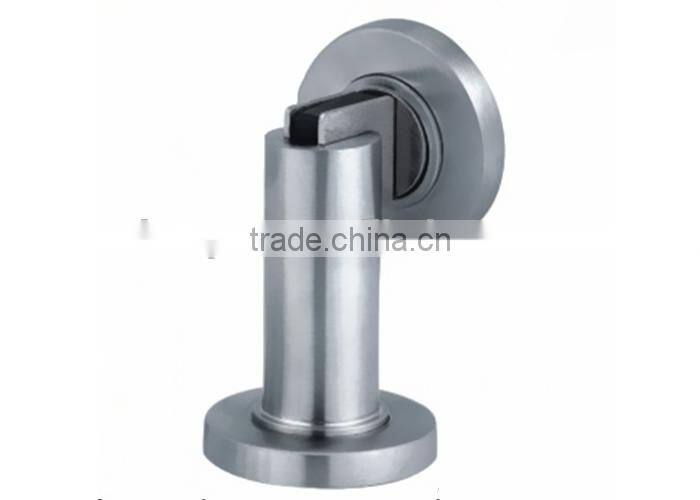 Solid Stainless Steel Door Stops Screw Mount Floor Door Stopper With TPR