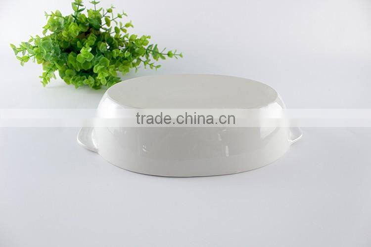 Hospitality hotel supply baking accessories ceramic deep baking tray