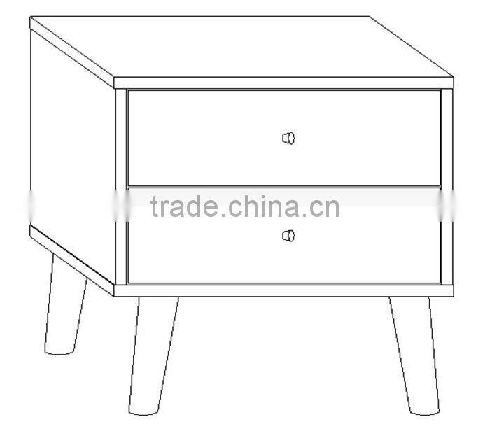 Wooden nightstand, bedside