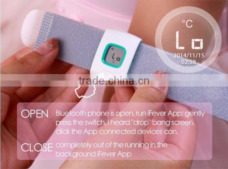 Smart Bluetooth Thermometer For Children, Mobile Remote Control Baby Monitor Wearable Bluetooth Househeld Electric Thermometer