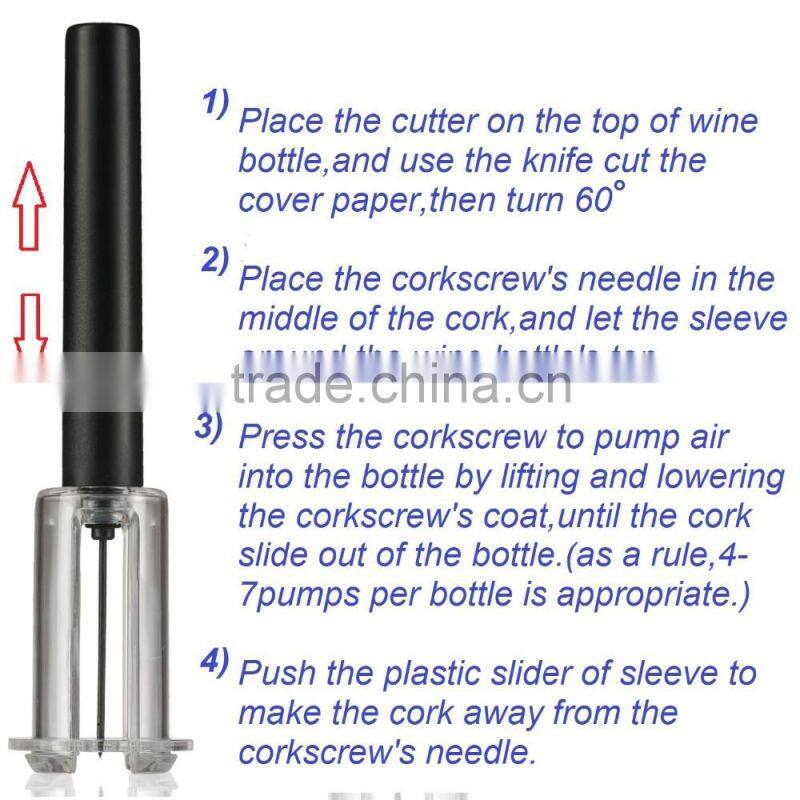 Wine Pump Opener, wine opener with pump,wine bottle opener