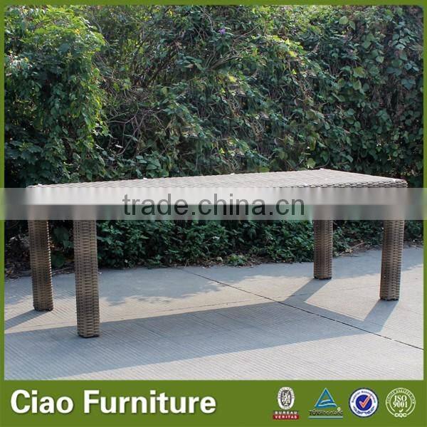 Half round wicker furniture outdoor 8 seater dining table