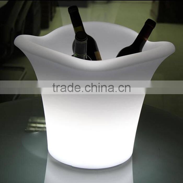 led garden pot led lit furniture/Plastic led ice bucket for beer promotional project