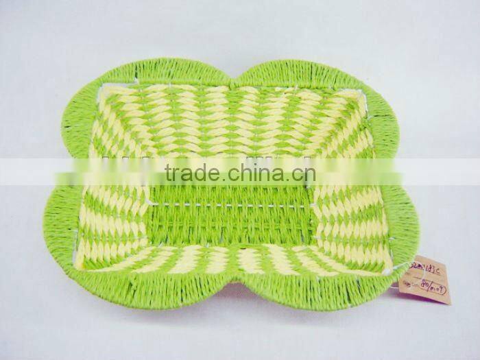 Paper rope fruit tray with various of color