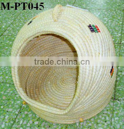 wicker pet sofa bed with white lint