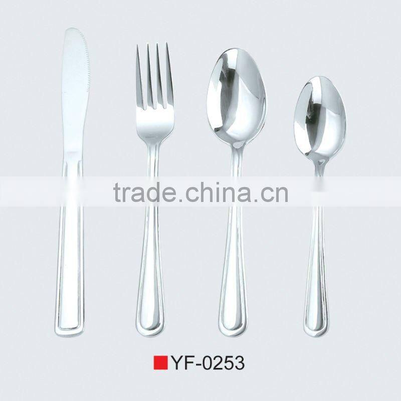 Silver spoon fork knife cutlery set with low price