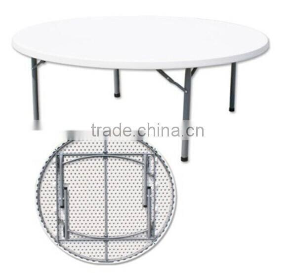 6FT wholesale white folding plastic round table
