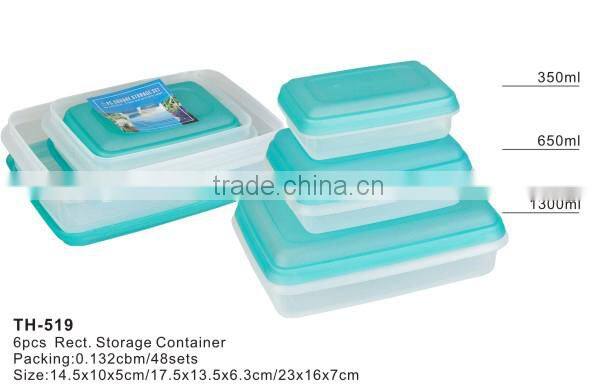 6pcs Rect. Storage Container TH-519