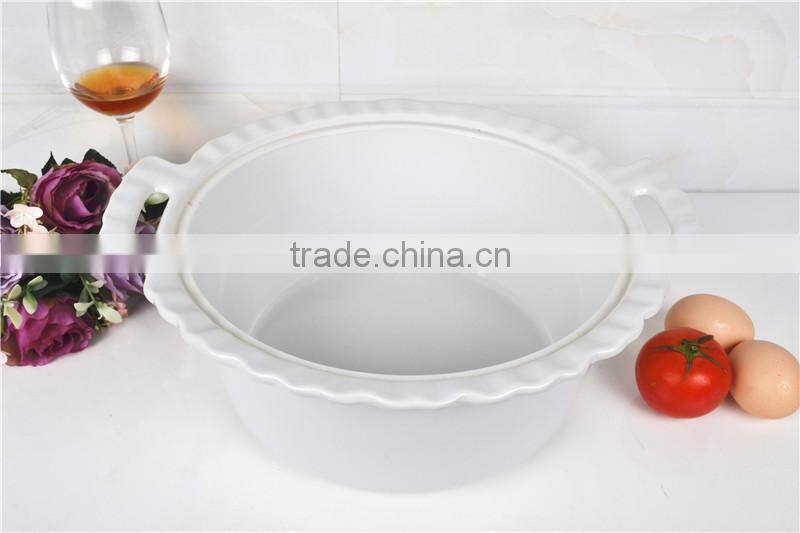 13" ceramic white comal