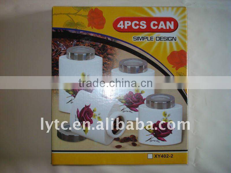 4 pcs ceramic canister
