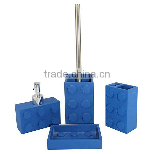 Novel and eco-friendly nature stone black bathroom accessories set toothbrush holder