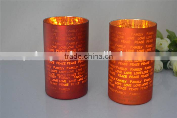 bar table lighted glass cylinders for candles