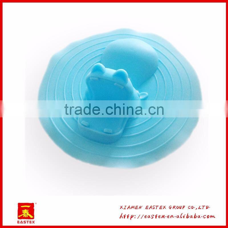 Cute hippo design silica gel deodorant cover for floor drain