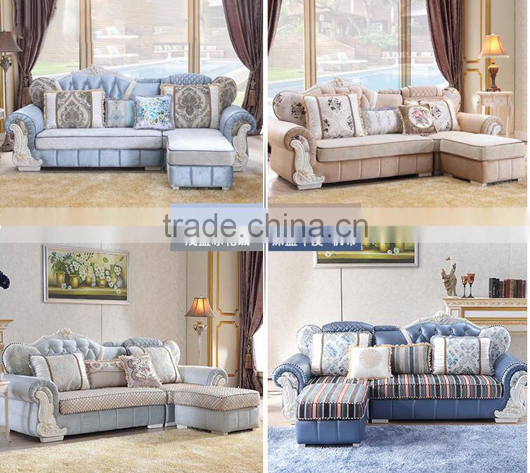 201# Best selling antique Classic Fabric Chaise Lounge /corner sofa/ functional sofa