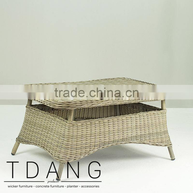 Hanna Wicker Table- Garden Outdoor Rattan Coffee Table