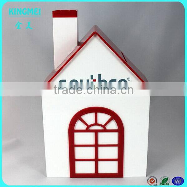 House shape creative acrylic tissue box, china OEM acrylic tissue box,wholesale acrylic tissue box