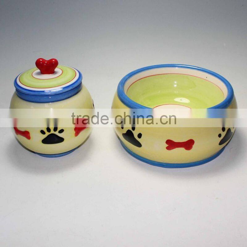 Hungry Paw-Print Pet Bowl, Bunny, Colors Vary