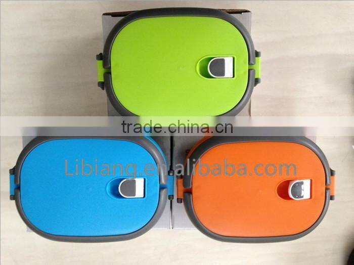 Wholesale three-layer stainless steel lunch box and practical messtin in three color