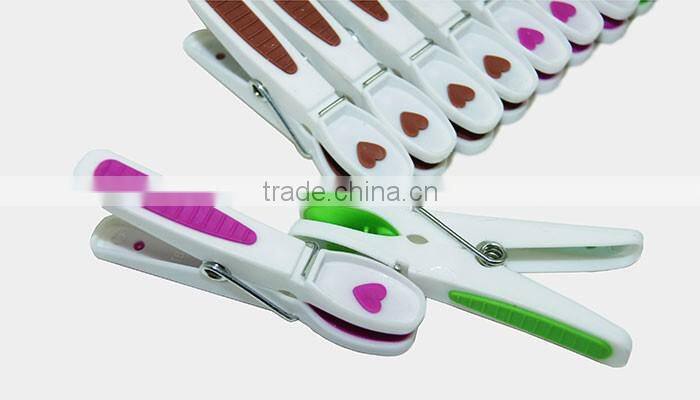 stainless steel spring craft clothes drying TPR soft grip plastic clip